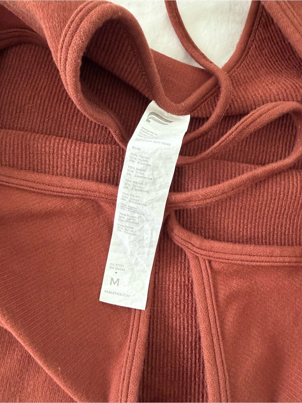 Fabletics Rust-Red Slip Jumpsuit - Picture 3 of 3